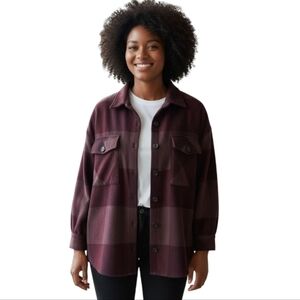 From Palmer Plaid Shacket Jacket